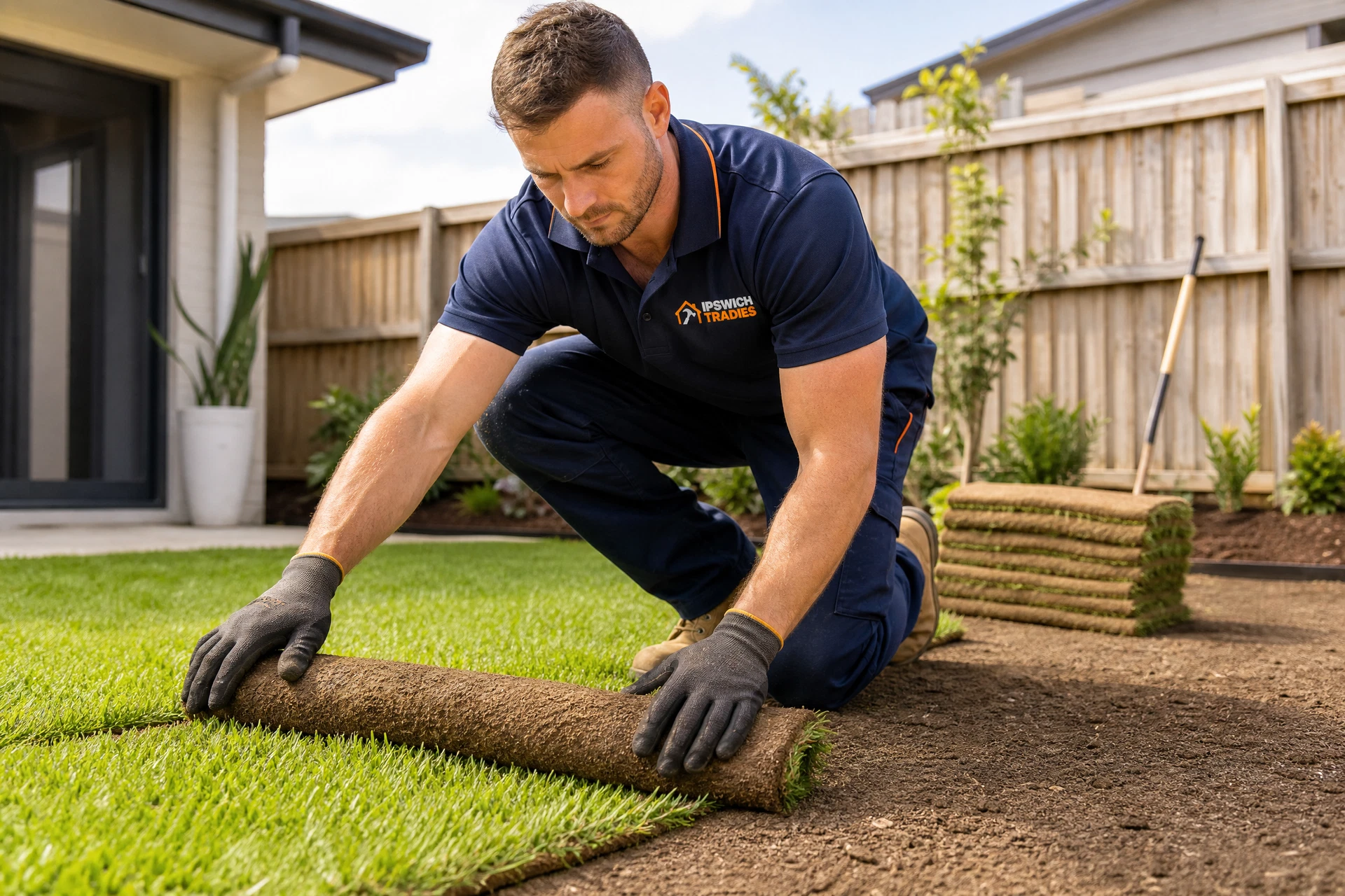 Grass turf installation service in Ipswich