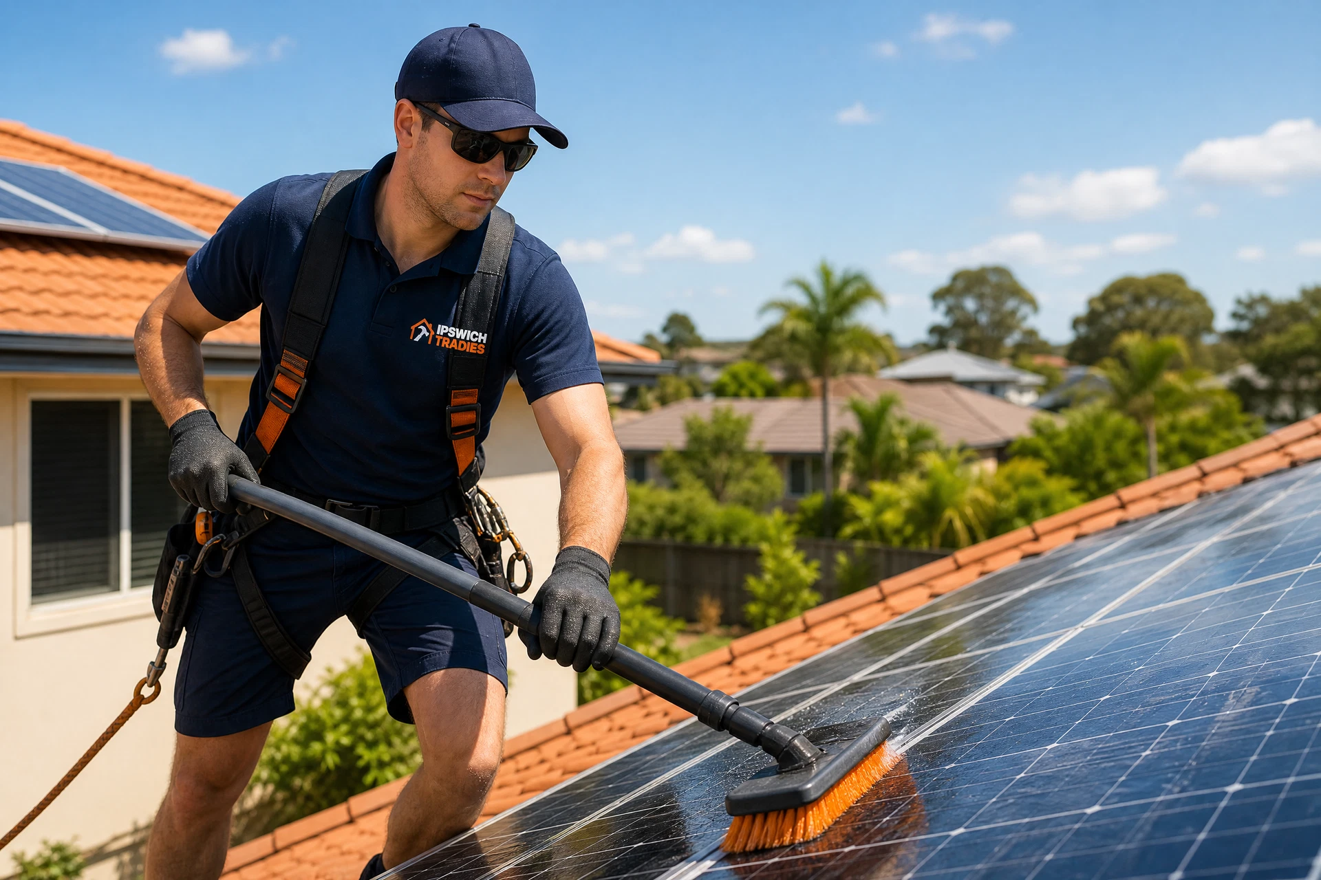 Solar panel cleaning service in Ipswich